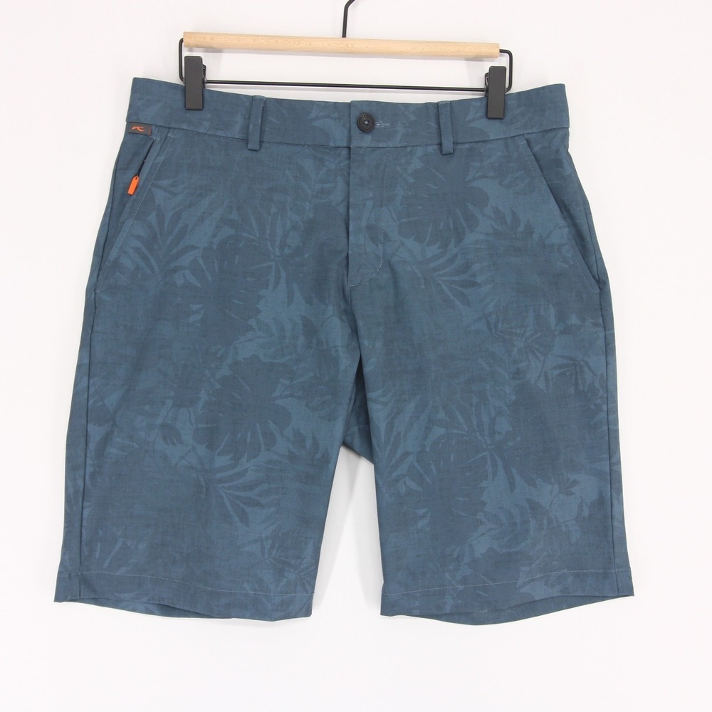 Kjus Iver Shorts Mens 33 Blue Floral Golf Stretch Quick Dry Performance